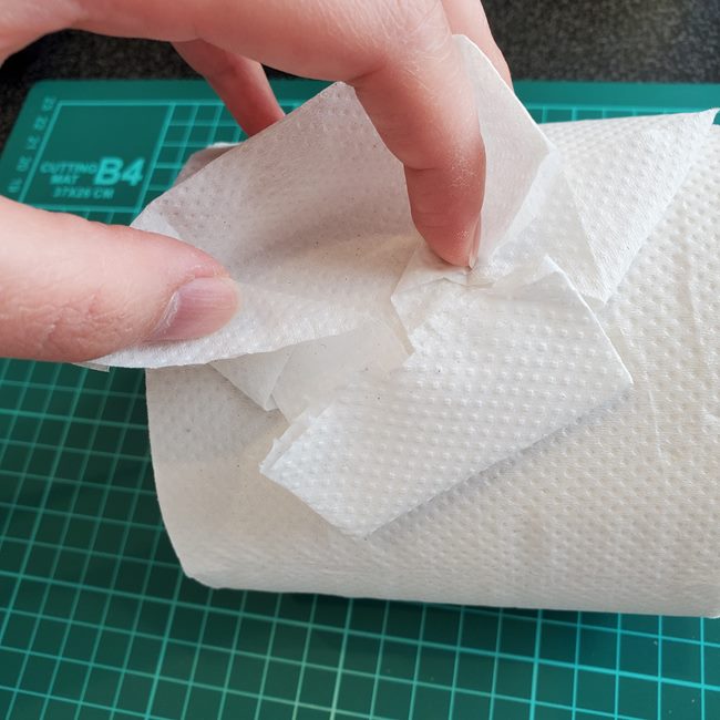 トイレットペーパー折り紙 クローバーの折り方作り方(14)