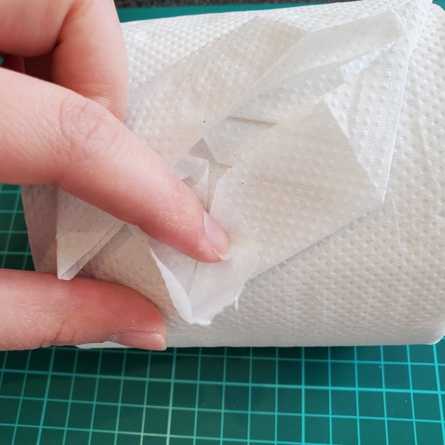 トイレットペーパー折り紙 クローバーの折り方作り方(19)