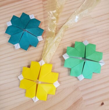 折り紙メダル クローバーの折り方 1枚でつくれる作り方をご紹介