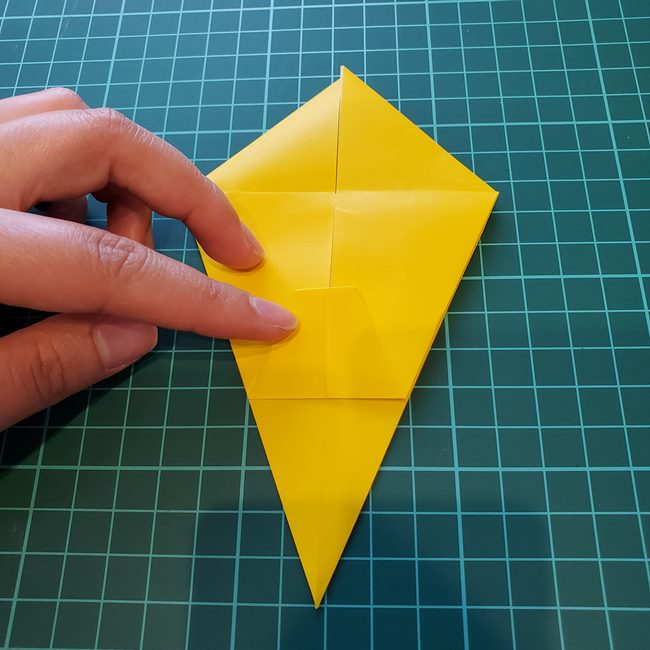 キリン 折り紙2枚でかわいい！作り方折り方①顔(13)