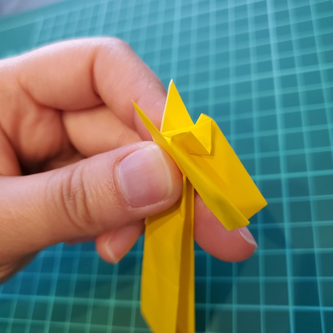 キリン 折り紙2枚でかわいい！作り方折り方①顔(24)