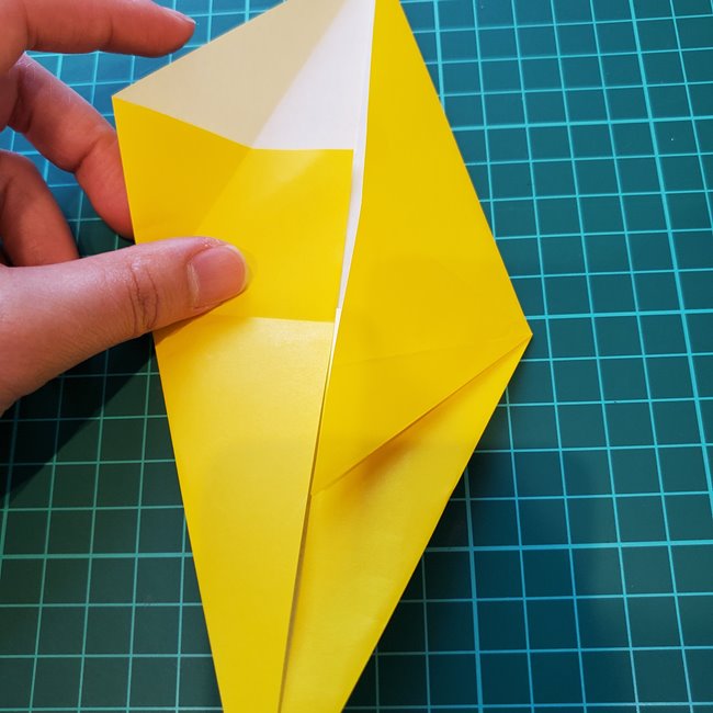 キリン 折り紙2枚でかわいい！作り方折り方①顔(9)