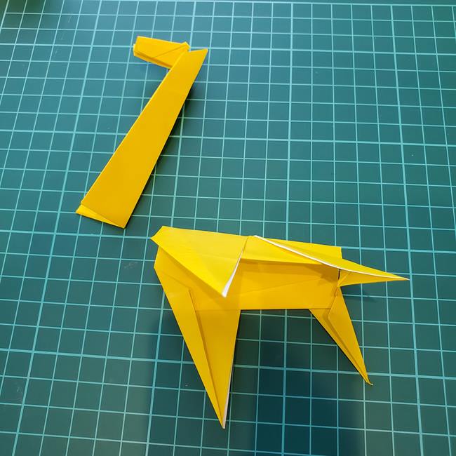 キリン 折り紙2枚でかわいい！作り方折り方②体(23)