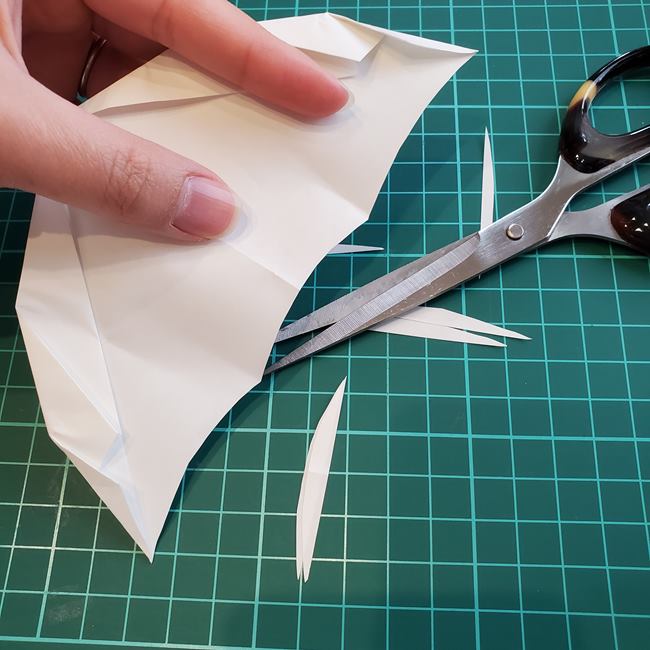ビーチパラソルの折り紙 の折り方作り方(平面)①傘(13)