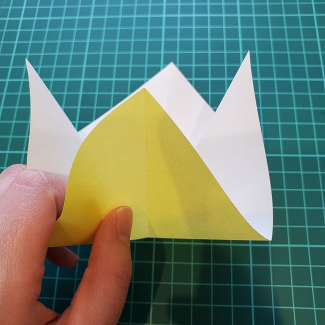 折り紙 キリンの顔の簡単な折り方作り方(10)