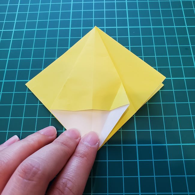 折り紙 キリンの顔の簡単な折り方作り方(21)