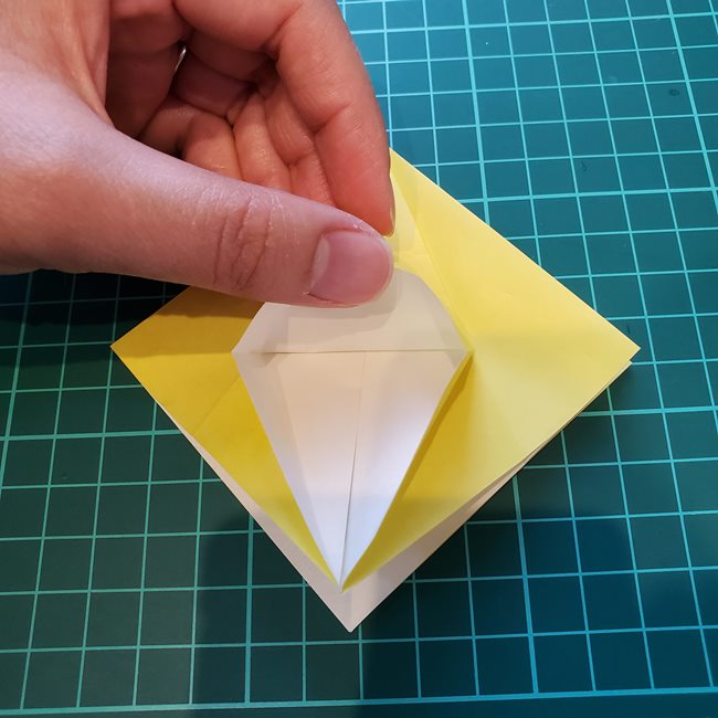 折り紙 キリンの顔の簡単な折り方作り方(22)