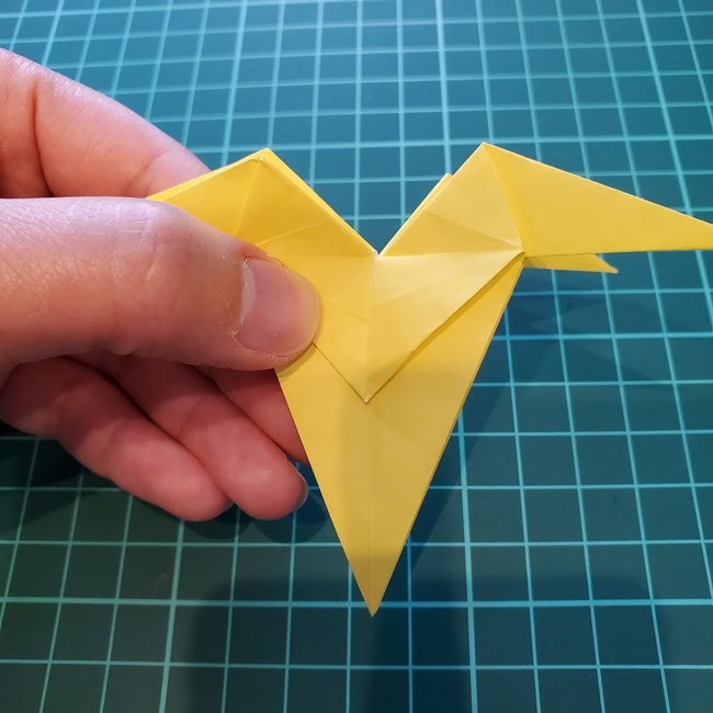折り紙 キリンの顔の簡単な折り方作り方②耳(15)