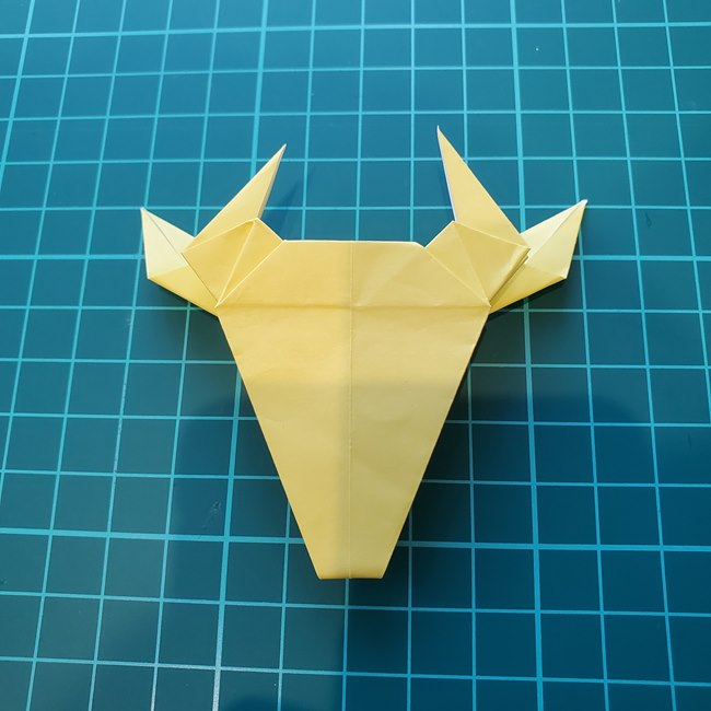折り紙 キリンの顔の簡単な折り方作り方②耳(29)