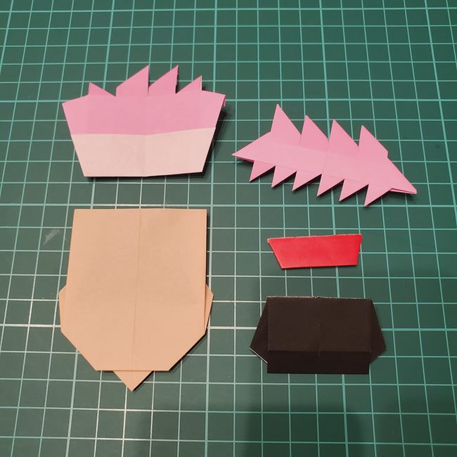 折り紙 虎杖悠仁の折り方作り方⑥組み合わせ(1)