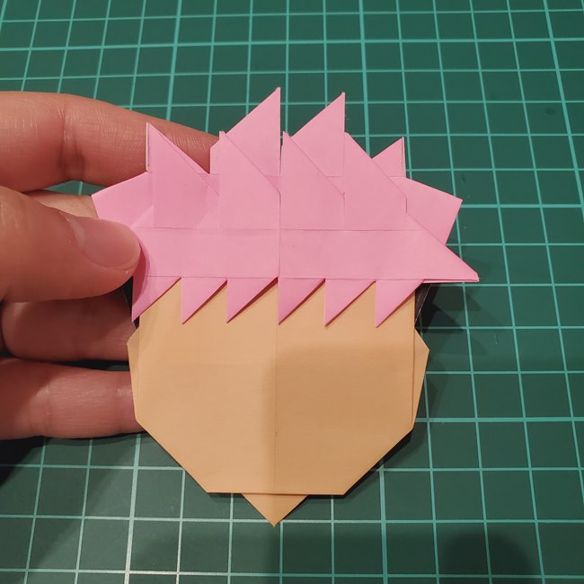 折り紙 虎杖悠仁の折り方作り方⑥組み合わせ(11)