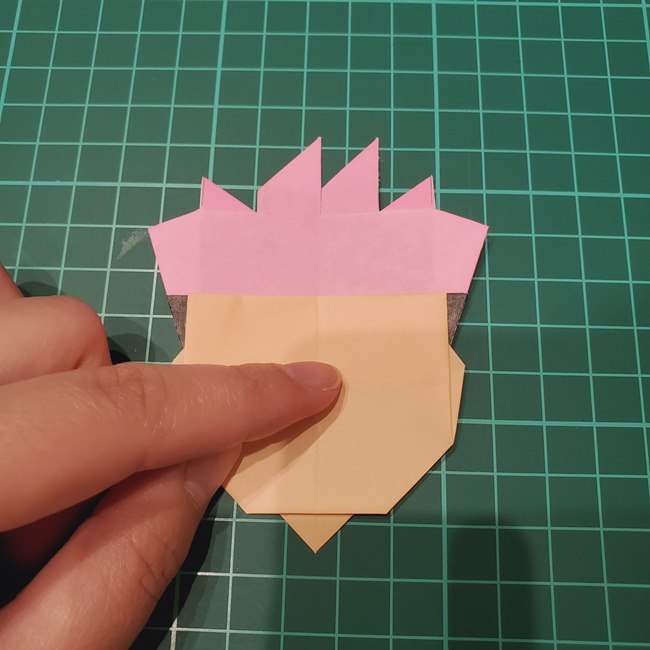 折り紙 虎杖悠仁の折り方作り方⑥組み合わせ(6)
