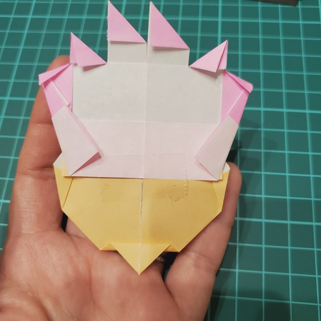 折り紙 虎杖悠仁の折り方作り方⑥組み合わせ(7)