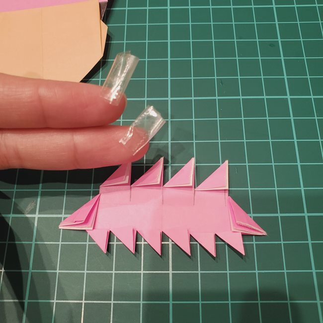 折り紙 虎杖悠仁の折り方作り方⑥組み合わせ(9)