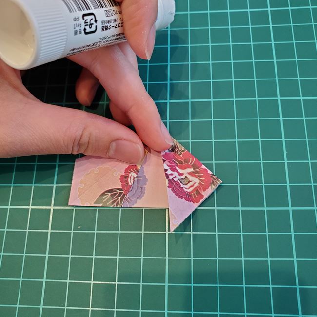 折り紙で立体の傘を1枚でつくる作り方①かさ(16)