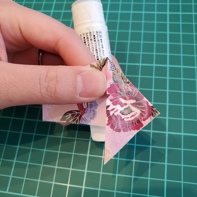 折り紙で立体の傘を1枚でつくる作り方①かさ(17)