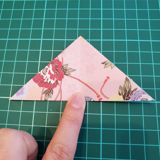 折り紙で立体の傘を1枚でつくる作り方①かさ(6)