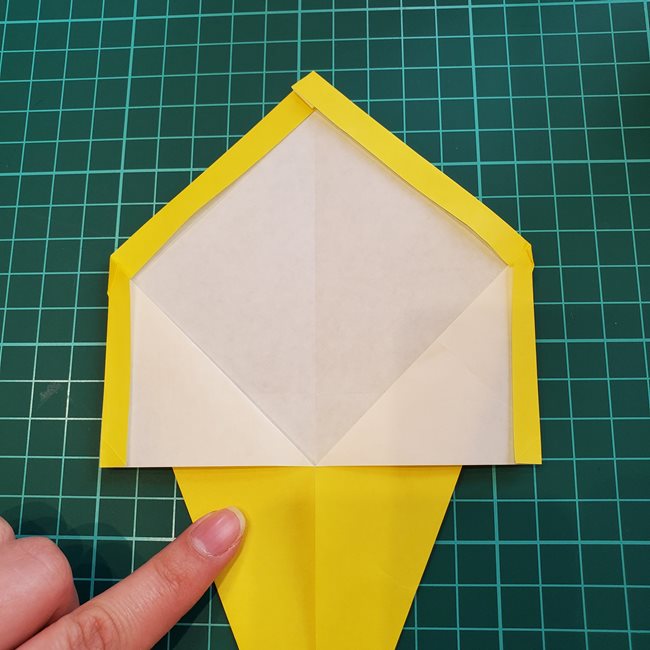 折り紙で金魚すくいのポイの折り方作り方(10)