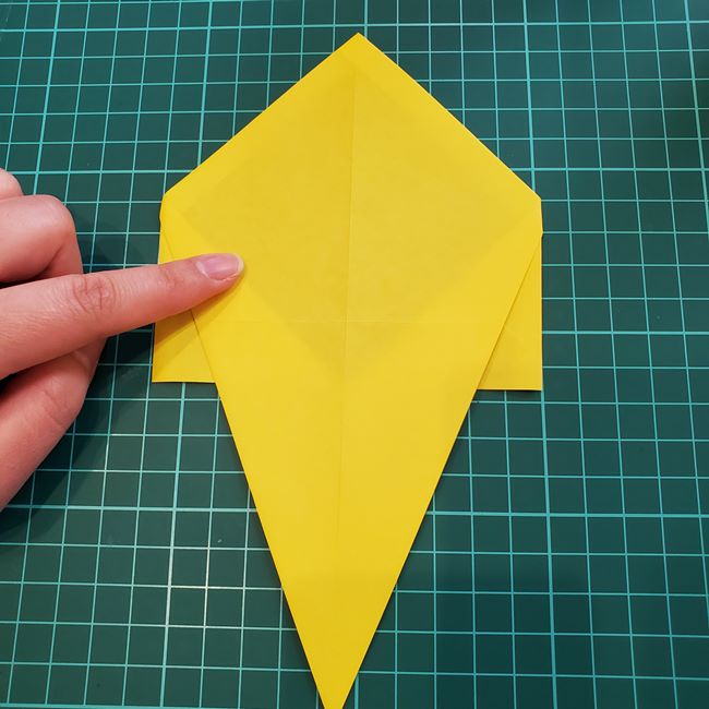 折り紙で金魚すくいのポイの折り方作り方(11)