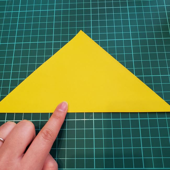 折り紙で金魚すくいのポイの折り方作り方(2)