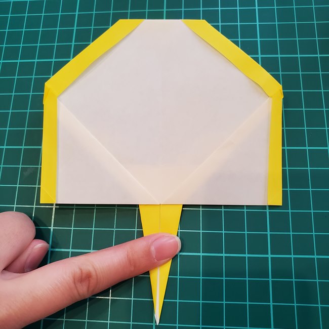 折り紙で金魚すくいのポイの折り方作り方(21)