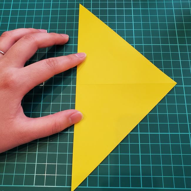 折り紙で金魚すくいのポイの折り方作り方(4)