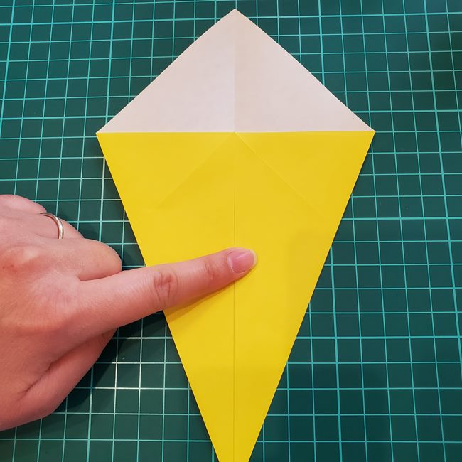 折り紙で金魚すくいのポイの折り方作り方(6)
