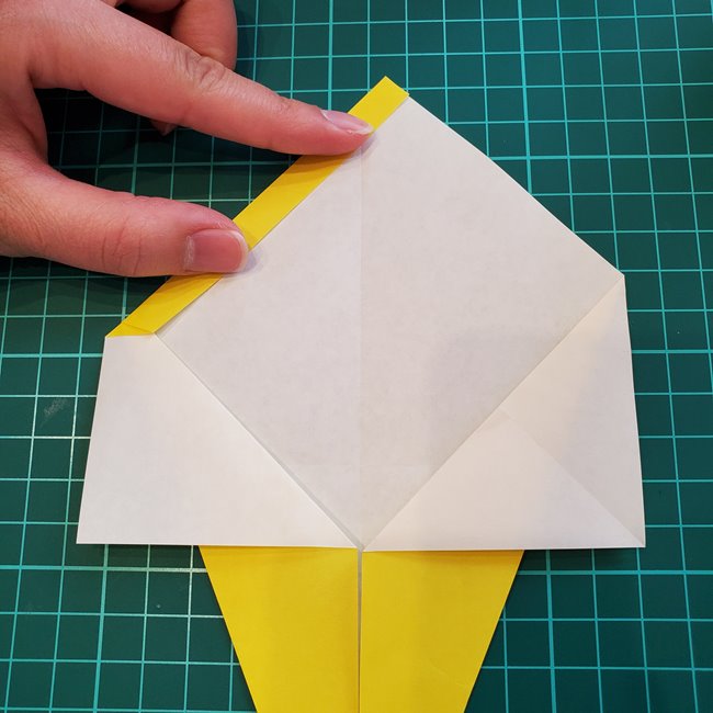 折り紙で金魚すくいのポイの折り方作り方(8)