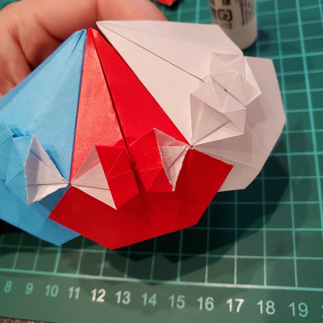 折り紙のビーチパラソルの折り方作り方②完成(5)