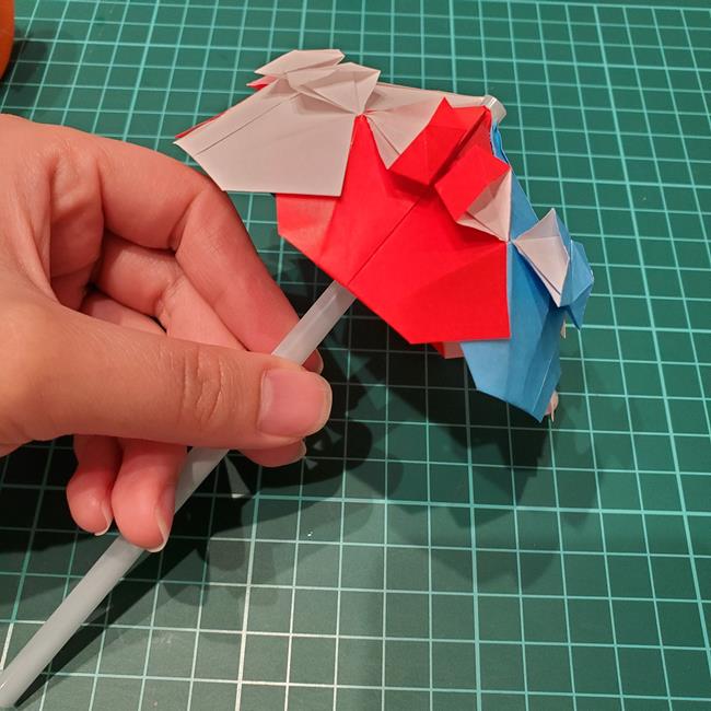 折り紙のビーチパラソルの折り方作り方②完成(7)
