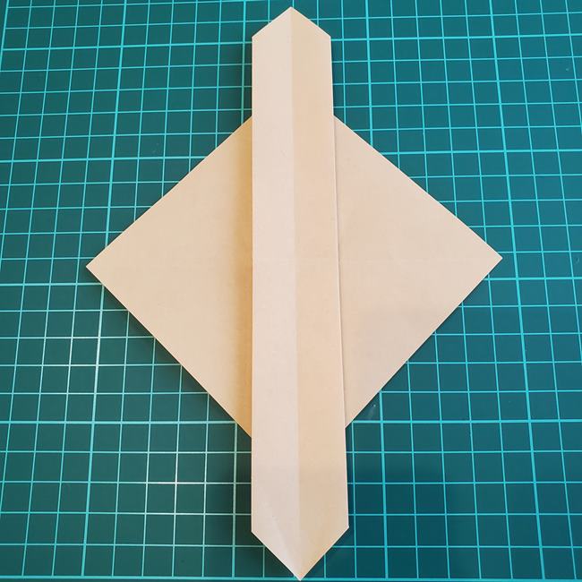 折り紙の傘 一枚で簡単 平面の折り方作り方①かさ(13)