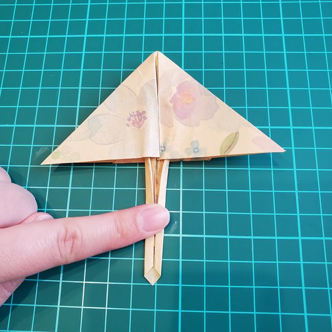 折り紙の傘 一枚で簡単 平面の折り方作り方②柄(10)