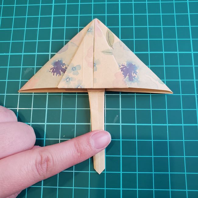 折り紙の傘 一枚で簡単 平面の折り方作り方②柄(11)