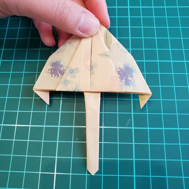 折り紙の傘 一枚で簡単 平面の折り方作り方②柄(12)