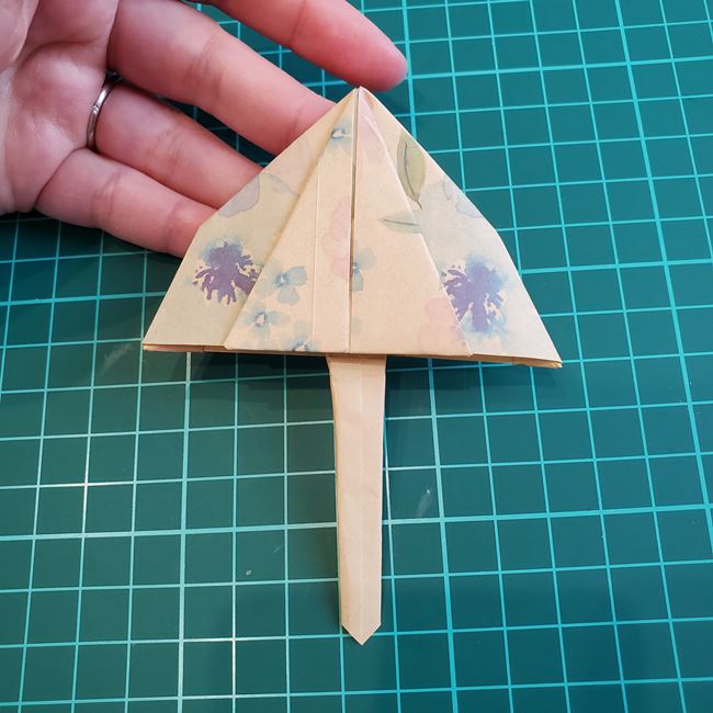 折り紙の傘 一枚で簡単 平面の折り方作り方②柄(14)