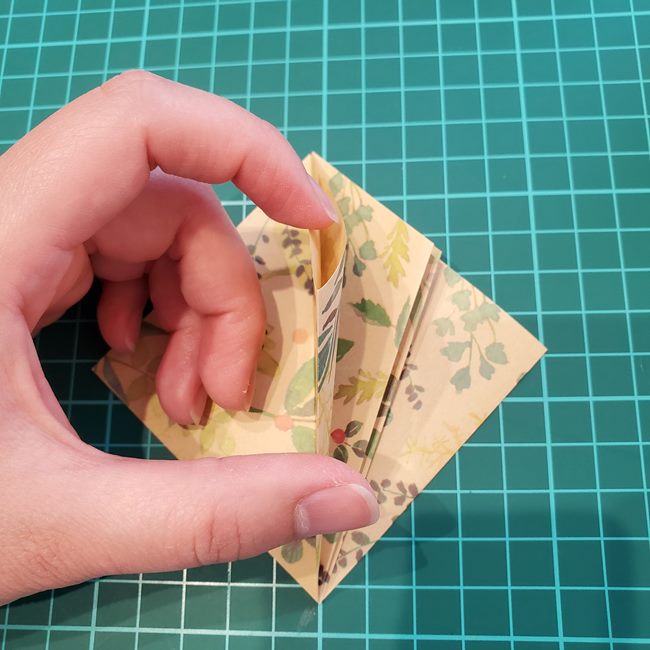 折り紙の傘 開くし動く折り方作り方①傘(15)