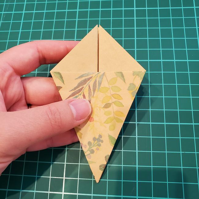 折り紙の傘 開くし動く折り方作り方①傘(18)