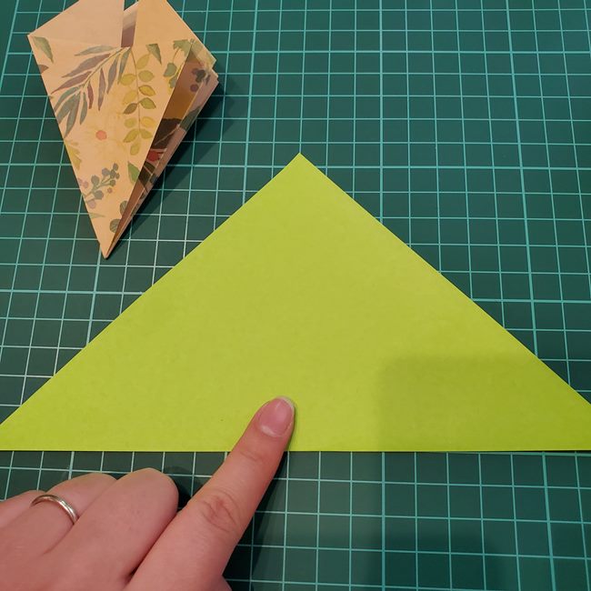 折り紙の傘 開くし動く折り方作り方①傘(21)