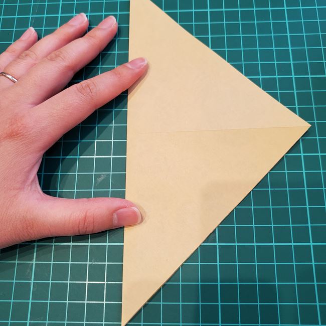 折り紙の傘 開くし動く折り方作り方①傘(4)