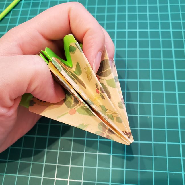 折り紙の傘 開くし動く折り方作り方③組み立て(18)