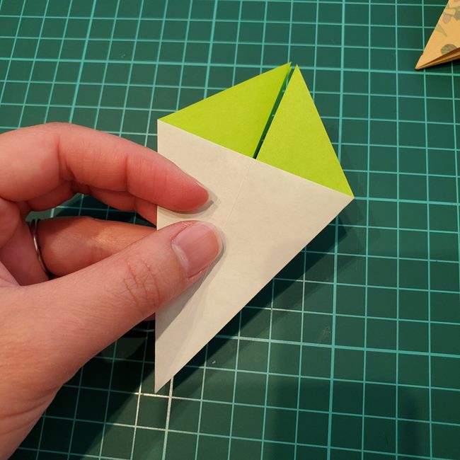 折り紙の傘 開くし動く折り方作り方③組み立て(2)
