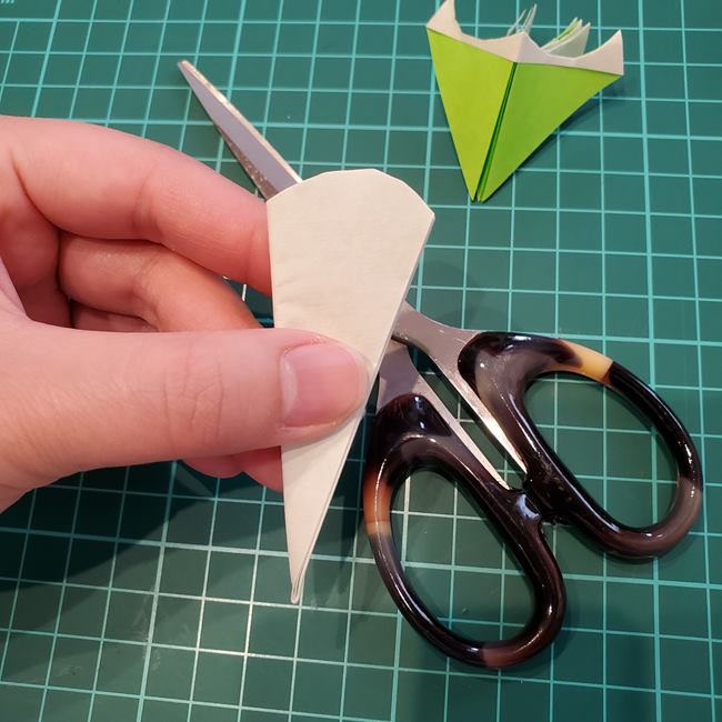 折り紙の傘 開くし動く折り方作り方③組み立て(4)