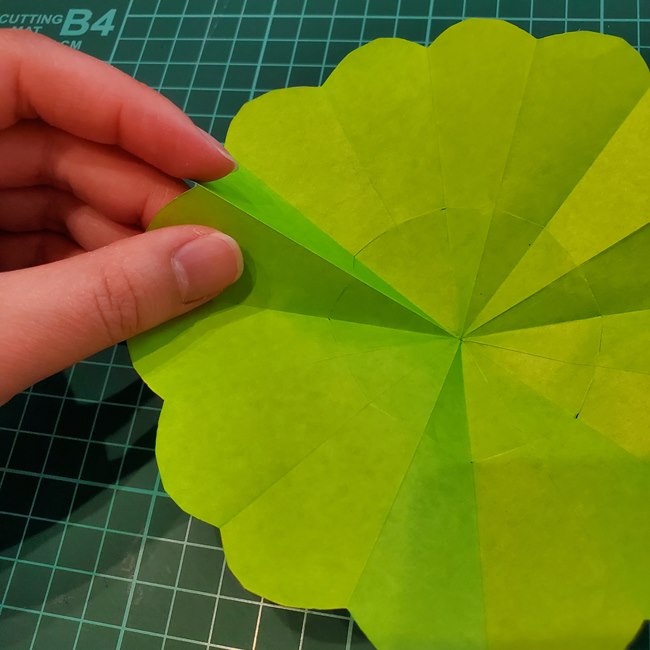 折り紙の傘 開くし動く折り方作り方③組み立て(9)