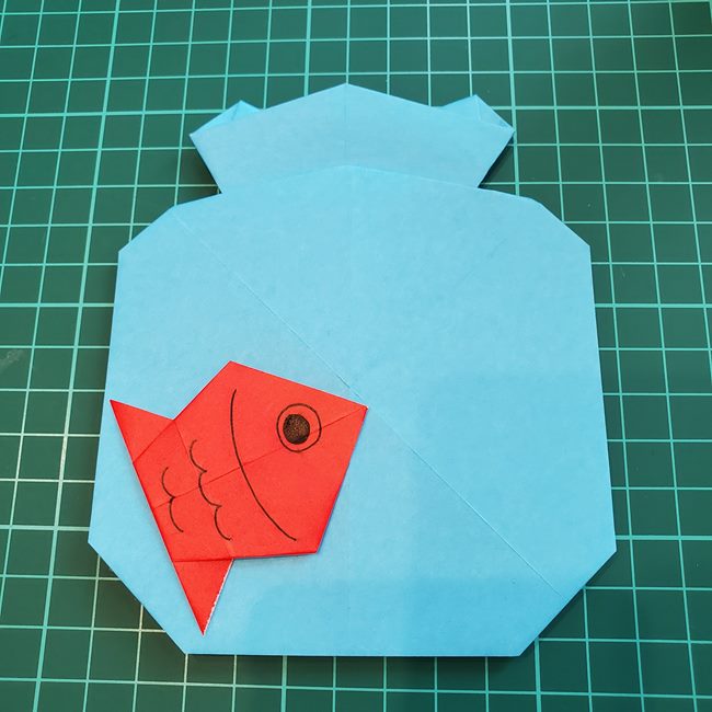 折り紙の金魚鉢の折り方作り方③仕上げ(7)