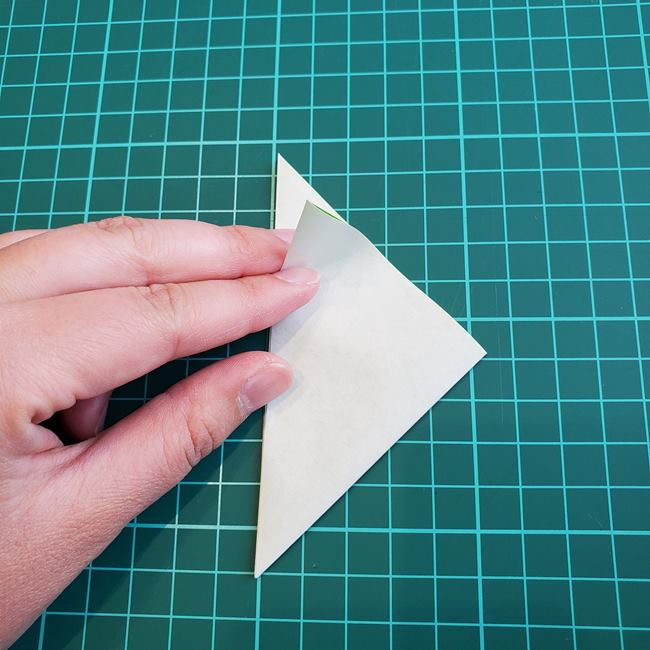 紫陽花の折り紙 切り絵の切り方作り方①葉っぱ(5)
