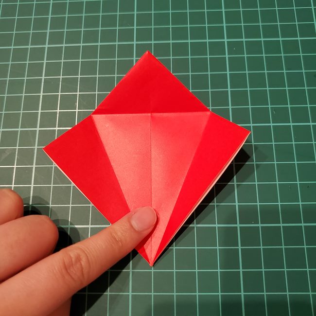 折り紙の花 簡単に一枚で立体的につくる作り方折り方(17)