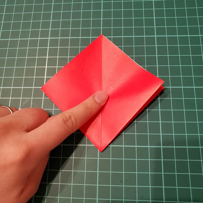 折り紙の花 簡単に一枚で立体的につくる作り方折り方(11)
