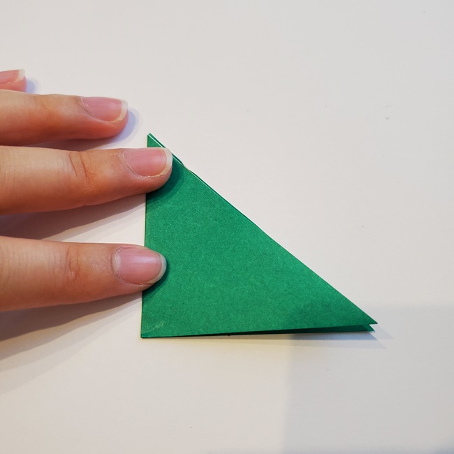 いちごの葉っぱの折り紙 作り方折り方(3)