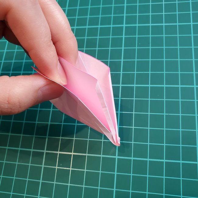 折り紙の花 簡単に一枚で桜をつくる作り方折り方(26)