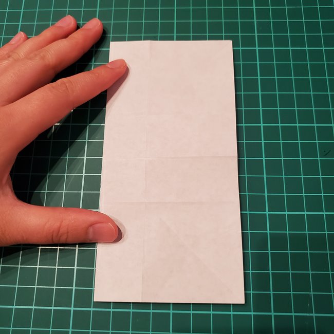 折り紙の花 簡単一枚でダリアをつくる折り方作り方①折り筋(17)
